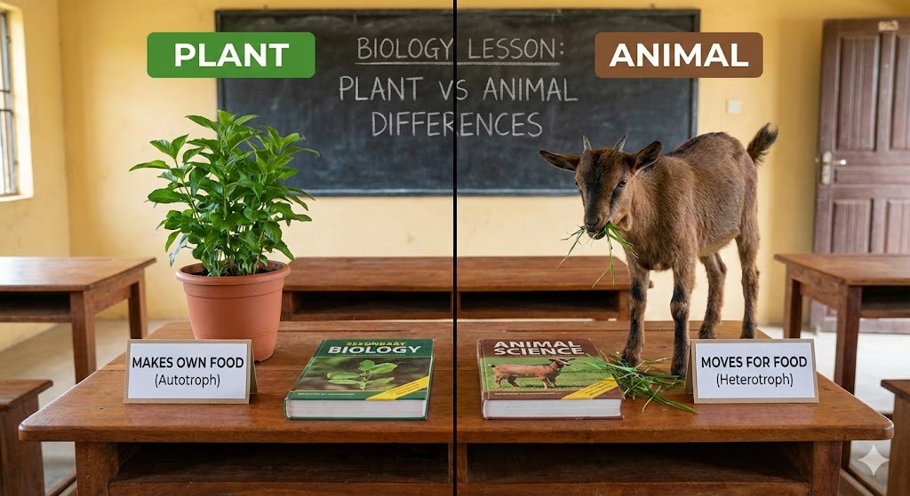 Differences Between Plant and Animals 