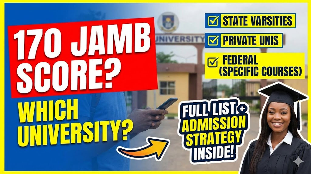 Which university can I go with a 170 jamb score? A Teacher's Guide to Admission