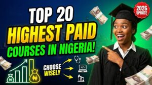 What are the top 20 highest paid courses in Nigeria?