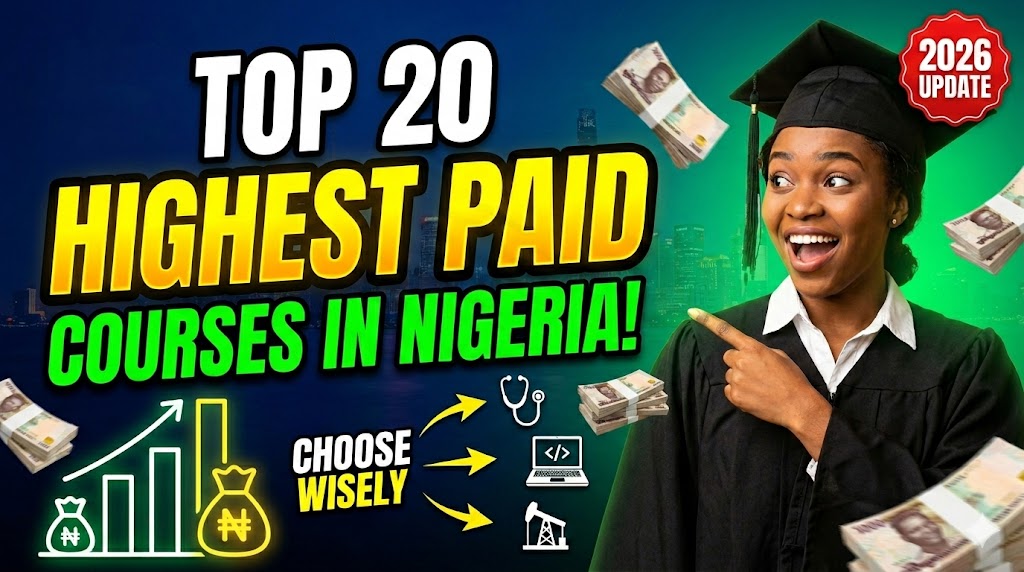What are the top 20 highest paid courses in Nigeria?